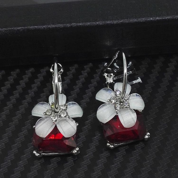 Statement-Ohrringe mit Kristallblumen im koreanischen Stil für Damen