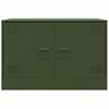 TV Cabinets (2 pcs) Olive Green 67 x 39 x 44 cm Steel
