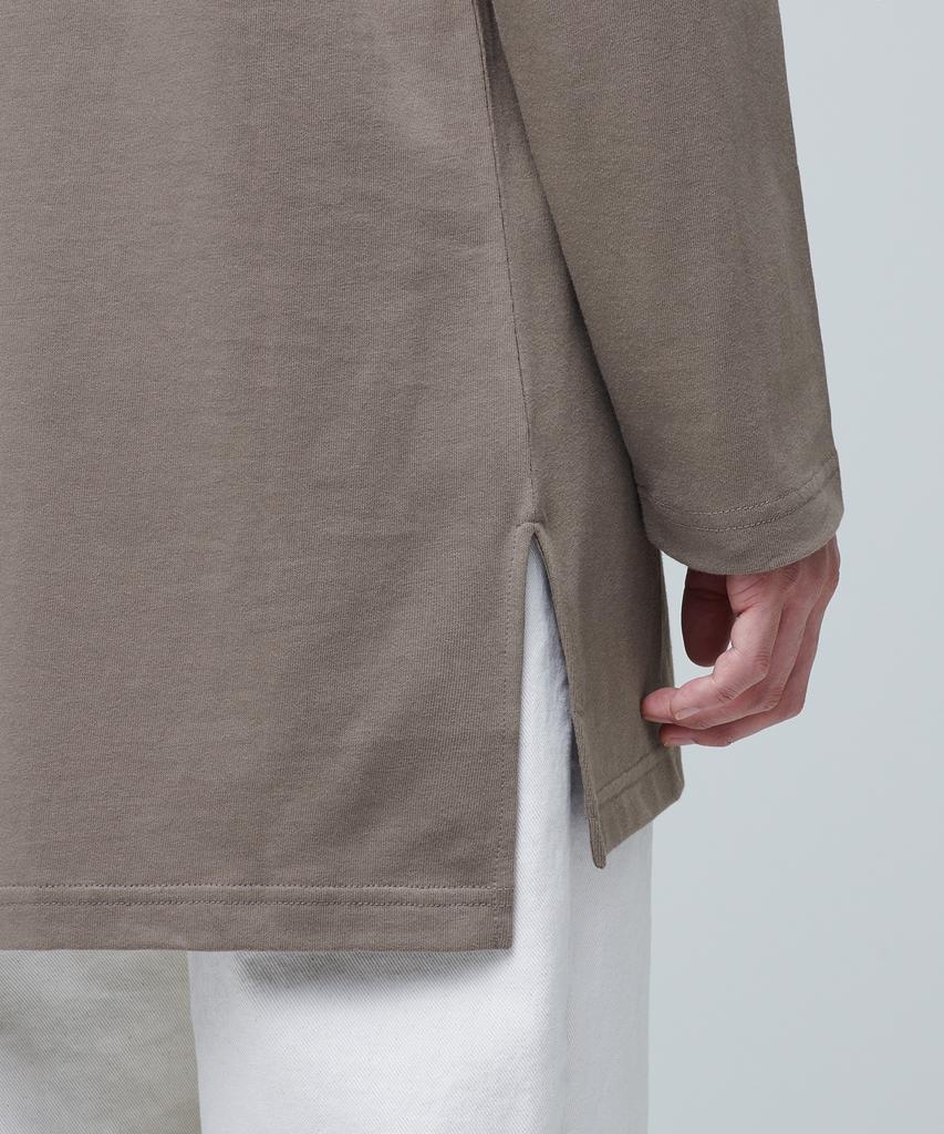 MUSINSA STANDARD Layered Crew Neck Long Sleeve T-Shirt_Long Length [Cocoa]