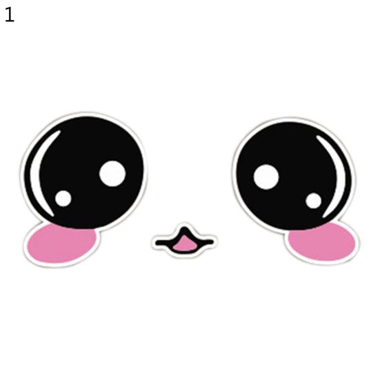 Funny Smiling Face Mirror Stickers Car Rearview Auto Vehicle Decoration Decals