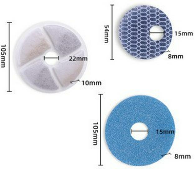 Round Arc Cotton Pet Water Fountain Filter Cartridge