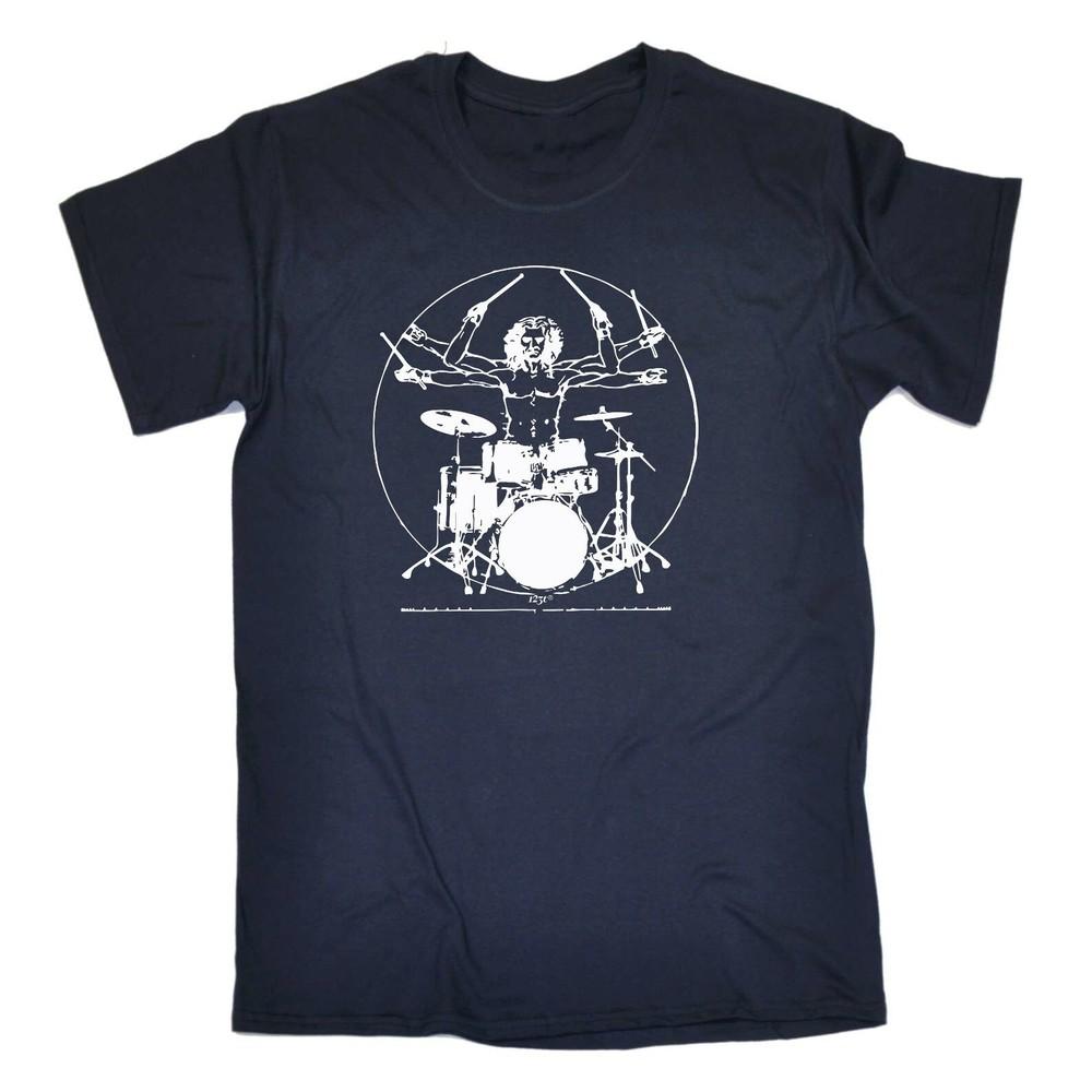 Funny Drummer Tee; Leonardo Music Parody Novelty Gift Unisex T-Shirt XL