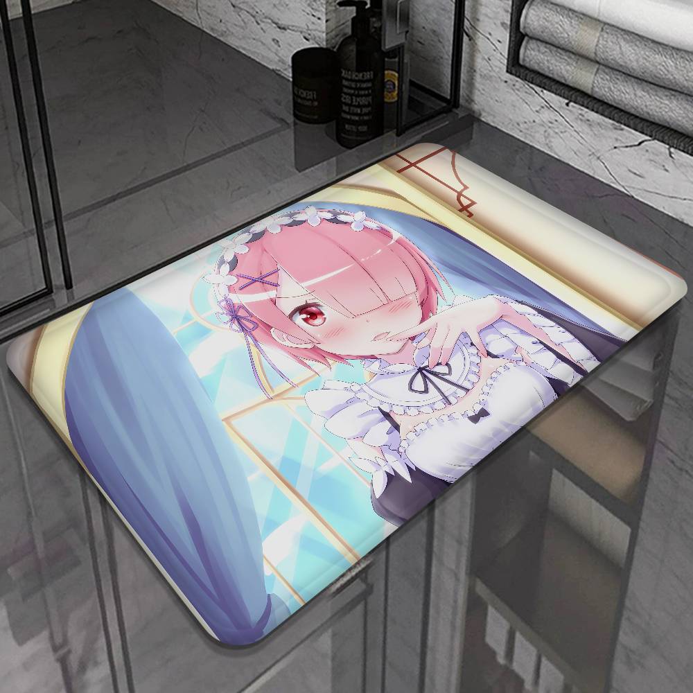 Classic Ram And Rem Re0 Starting Life In Another World Floor Mat INS Style Soft Bedroom Floor House Laundry Room Mat