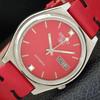 VINTAGE SEIKO 5 AUTOMATIC 7009A JAPAN MENS RED COLOR DIAL WATCH A701512-5 R206b-a701512