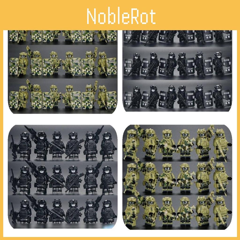 Ghost Special Police Military Special Forces Building Blocks Compatible With Boys' Construction Toys With Shields And Buckets