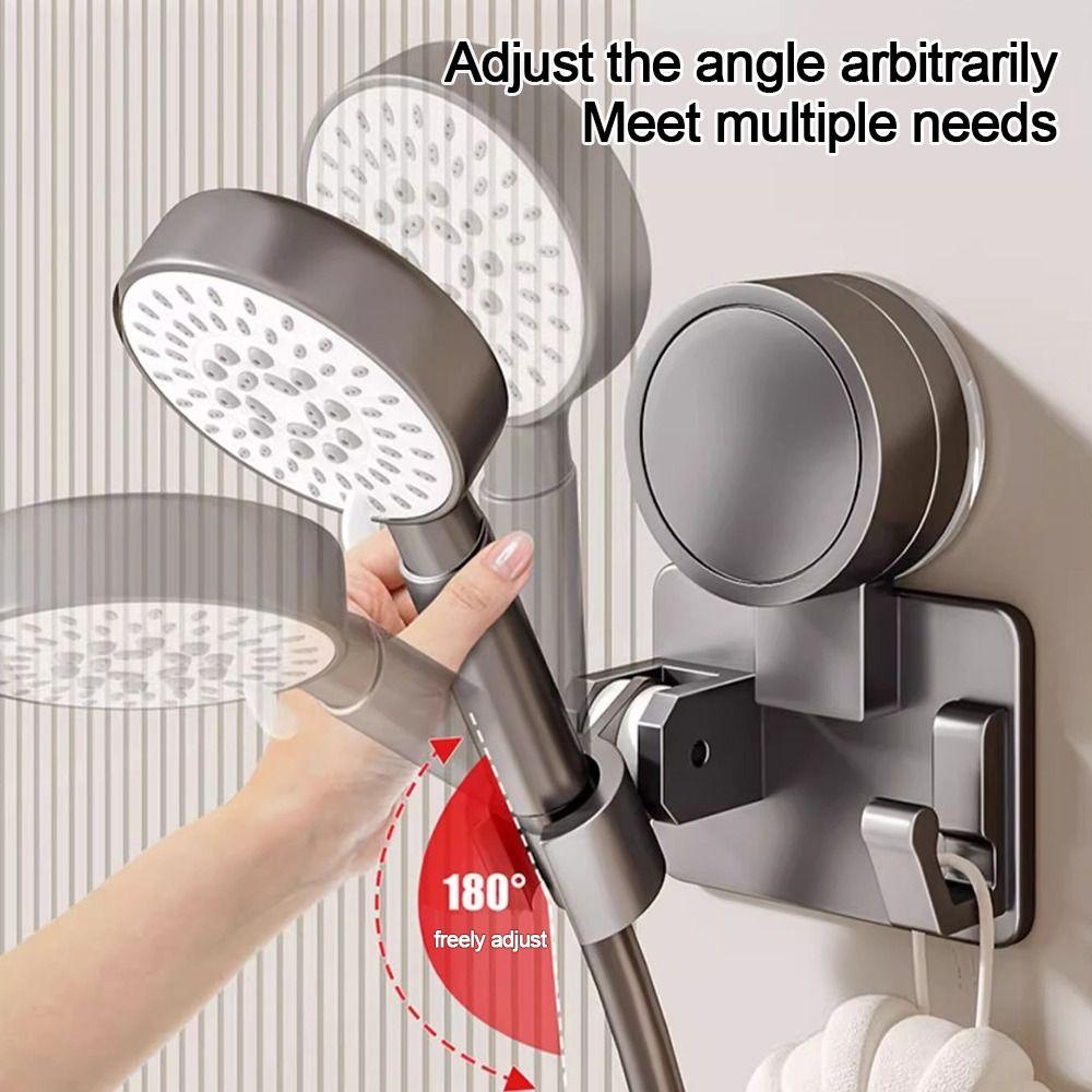 Suction Cup Showerhead Bracket Space Aluminum Handheld Sprayer Support  Bathroom Accessories