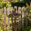 Patio Hanging Ornament Metal Horseshoe Heart Wall Cross Decor Art Decorative Rustic Spiritual Art Sculpture Cross for Farmhouse Garden Yard Fence