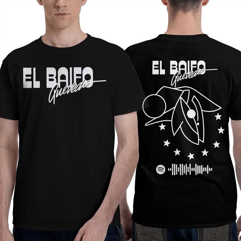 QUEVEDO EL BAIFO 2026 T Shirt Hip Hop TShirts Short Sleeve Y2K Retro Tops Summer 100 Cotton Comfortable Plus Size Clothing