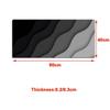Stitched Edges Gaming Mouse Pad Black Grey Wave Ergonomic Mouse Mat  Office Desk Use