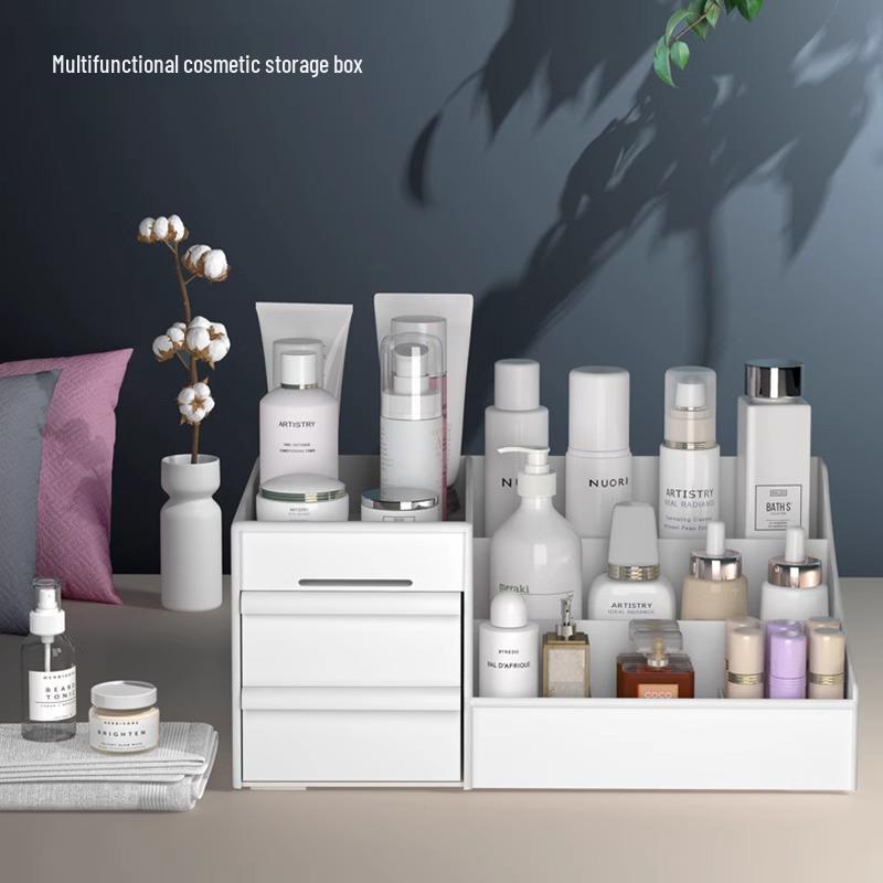 Cosmetic Organizer: Large Desktop Drawer for Makeup & Lipstick, Perfect for Dorms