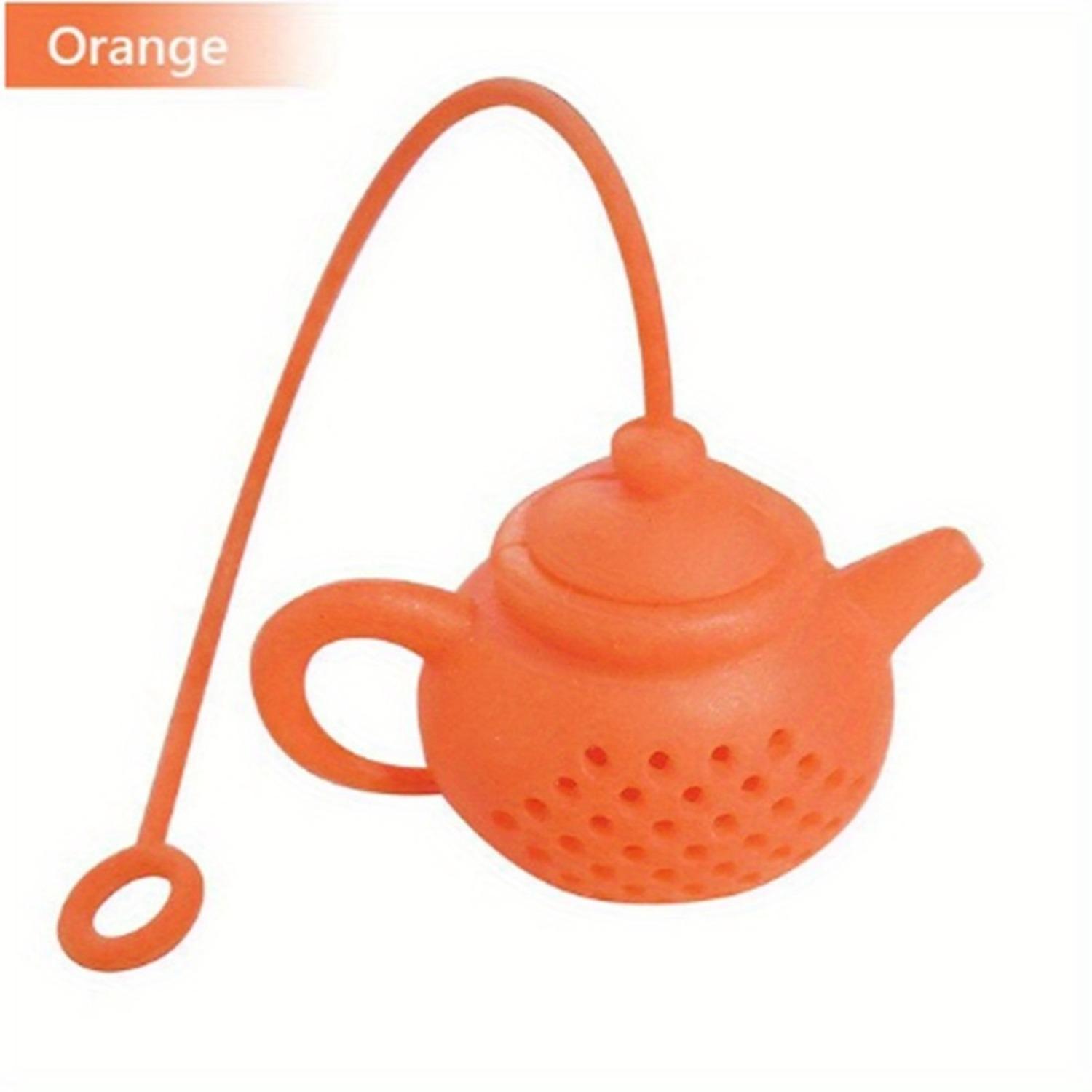 

1 шт. креативный чайник в форме силиконового заварника, ситечко для чая с ручкой, приправа, диффузор, кухонный гаджет, чайный набор оранжевый