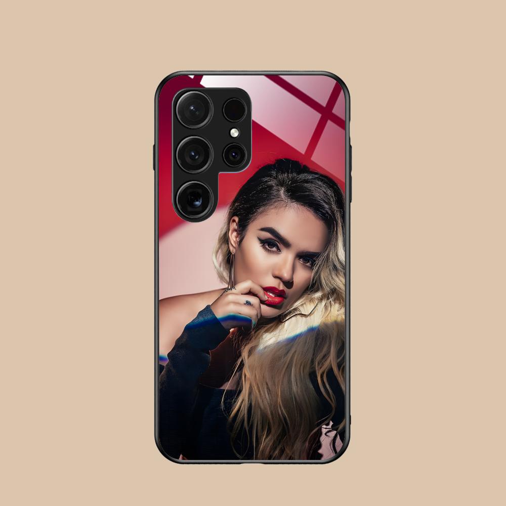 

Karol G Latino Mobile Cell Phone Case for Samsung Galaxy S26 S25 S24 S23 S22 S21 S20 Note20 Plus FE Ultra Glass Colorful Cover Galaxy Note20 Ultra