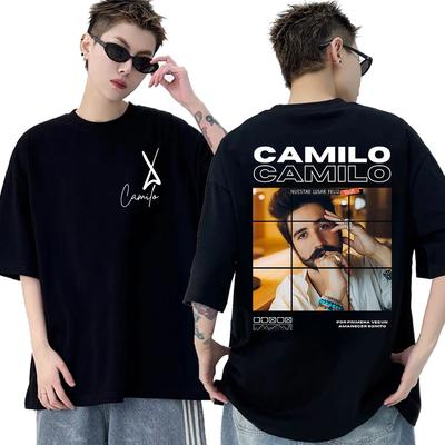 Rapper Camilo Tour Album Graphic Cover TShirt Men Clothing Pop Music Cotton TShirts Loose ONeck Short Sleeve Tshirt Streetwear