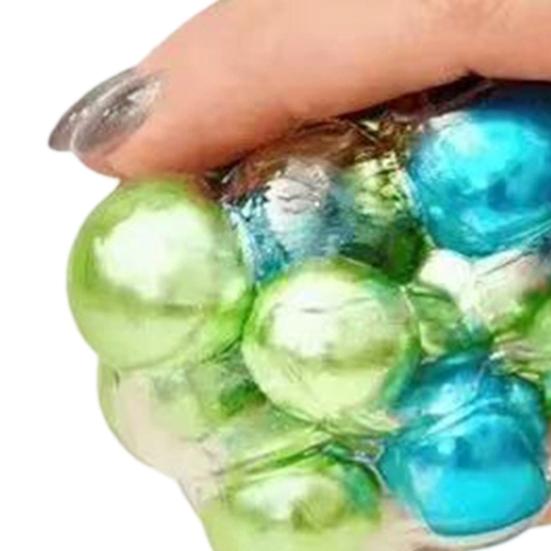 Crunchy Stress Cube for Anxiety Relief, Bead Filled Squeeze Cube Toy, Anti-anxiety Pinch Sensory Toy, Decompression Gadgets