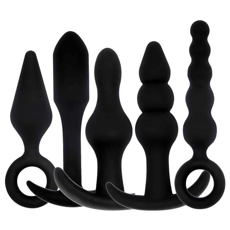 Silikonowe Dildo Analne Zestaw Korków Analnych Trening Fetysz Niewibrujące Korki Analne