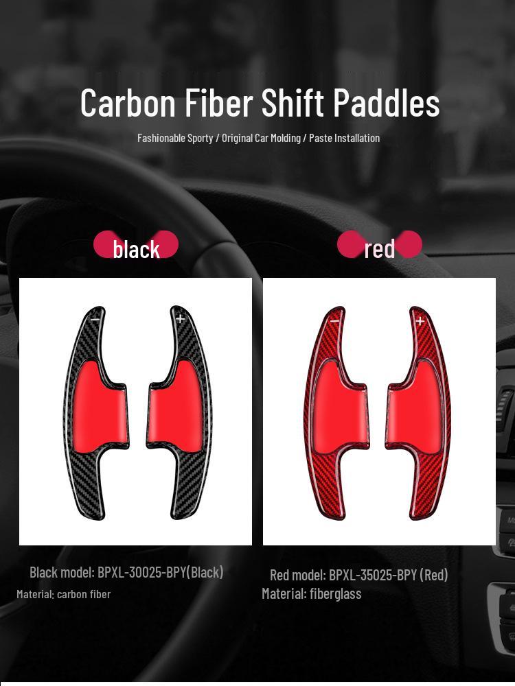 T-Carbon Carbon Fiber Shift Paddles for Honda Fit Vezel - Extended Steering Wheel Mod.
