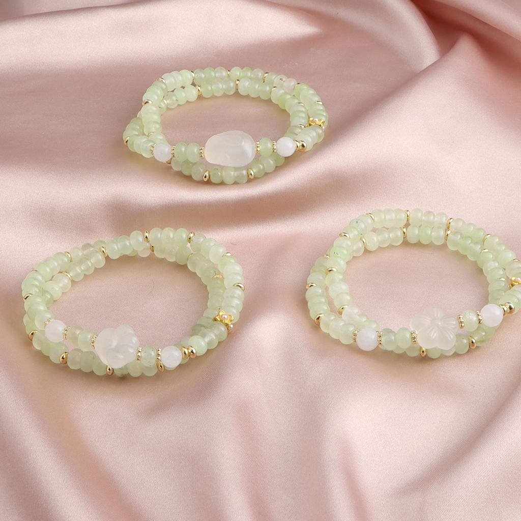 New Chinese Bracelet, Natural Grape Stone, Fresh Crystal Bracelet, Chalcedony Cat Claw, Peach Blossom, Lying On the Cat Live Broadcast, Explosive