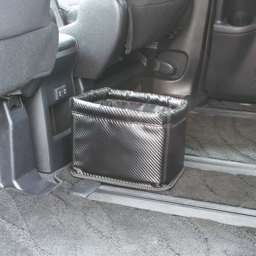 Napolex Fizz X Car Trash Can Large Capacity Antibacterial Deodorizing Treatment Square Type Holds 6 500ml PET Bottles Anti-Tip Design Stable Storage B