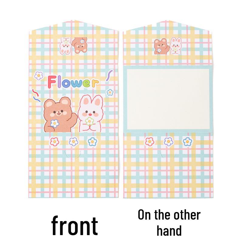 Qixi Cute Cartoon Foldable Thank You & Birthday Greeting Card Envelope Set