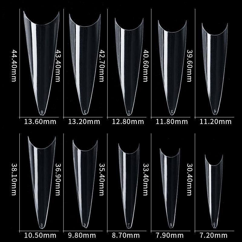 600Pcs Oval Full Coverage False Nails Acrylic Artificial Push-Type Nail Art Almond-Shaped Short Nail Tips Nail Tools