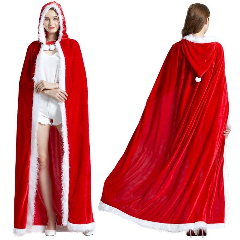Christmas costumes adult Christmas cape cloak little red riding hood Christmas cape party stage costume