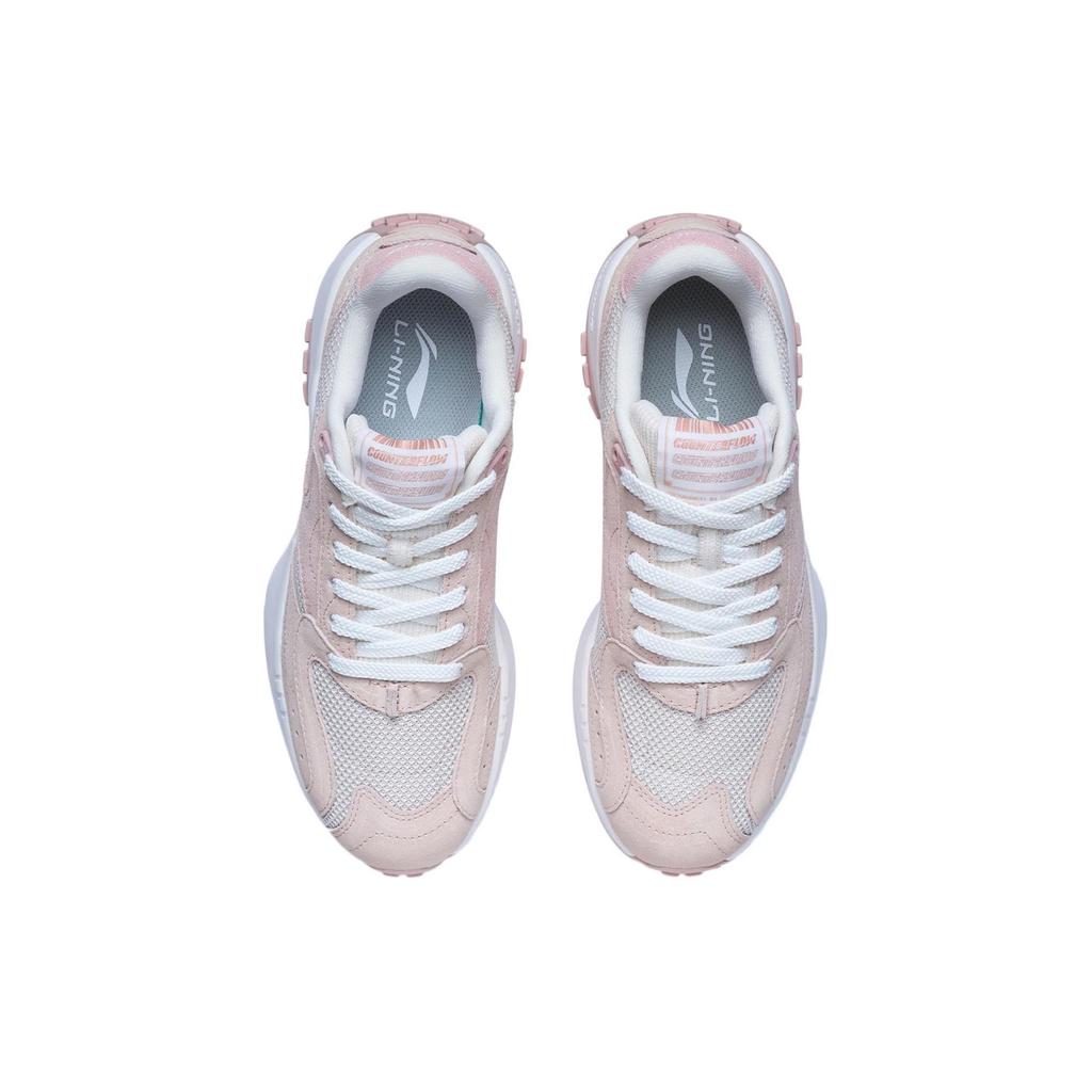 Li Ning CF Comfortable Commuting Low-Top Lifestyle Casual Shoes Women Casual Shoes Sand-Brown AGLR180-2