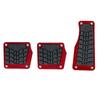 Car Pedal Pads Anti Slip Metal Foot Pad Cover Set for Manual Cars, 3 Piece Non Slip Inserts with Screw Fastened Design for Daily Commuting