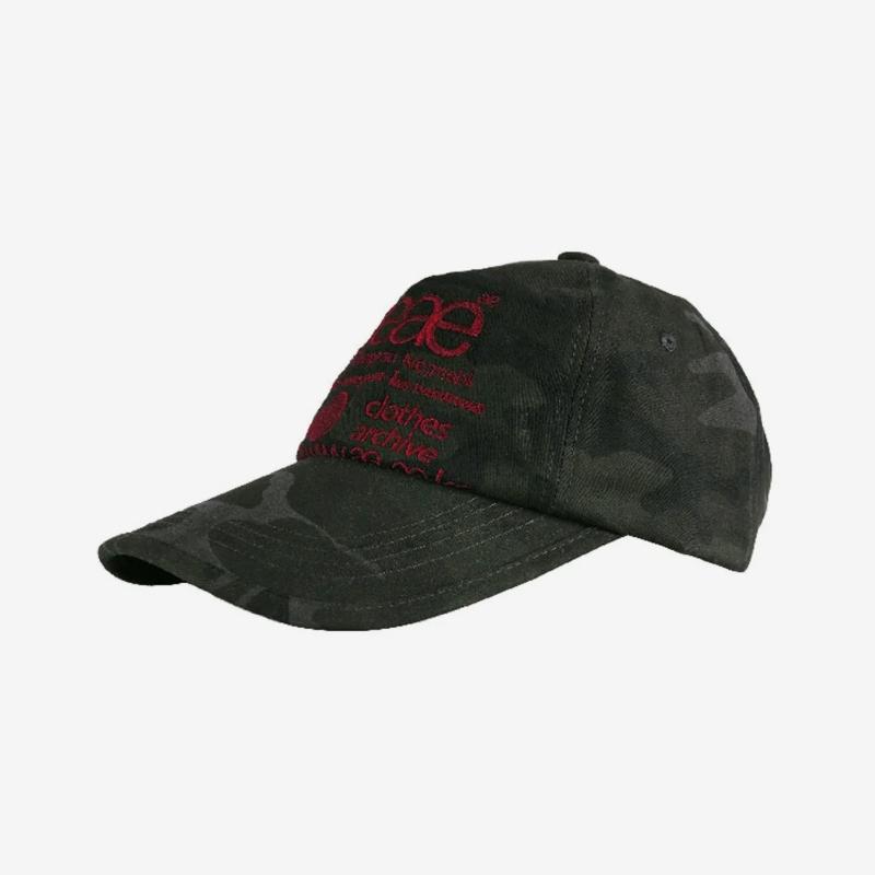 Aeae WEB LOGO CAMO 5 PANEL CAP | Korean Streetwear Unisex Cotton Camo Baseball Cap Black, Green