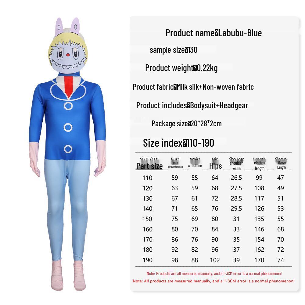 Halloween Y Labubu Cosplay Costume Set for Stage and Role Play