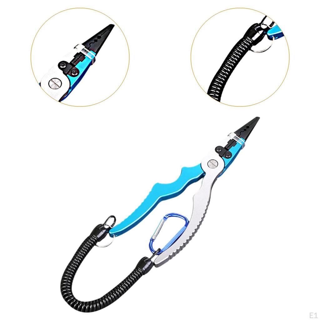 17.5cm Fishing Pliers Lip Gripper Hand Tools Aluminum with Sheath Portable Tackle