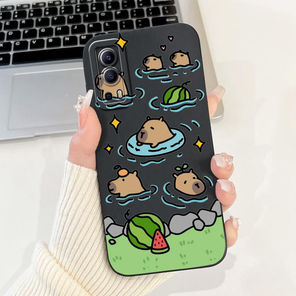 For Vivo Y52 5G V2053 Case Cute Cartoon Panda Duck Rabbit Shockproof Silicone TPU Phone Cover For Vivo Y72 5G V2041 IQOO Z3 Capa