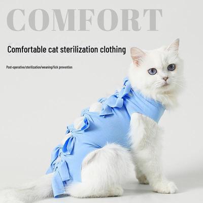 Tuta traspirante post-operatoria anti-leccamento per gatte e gattini