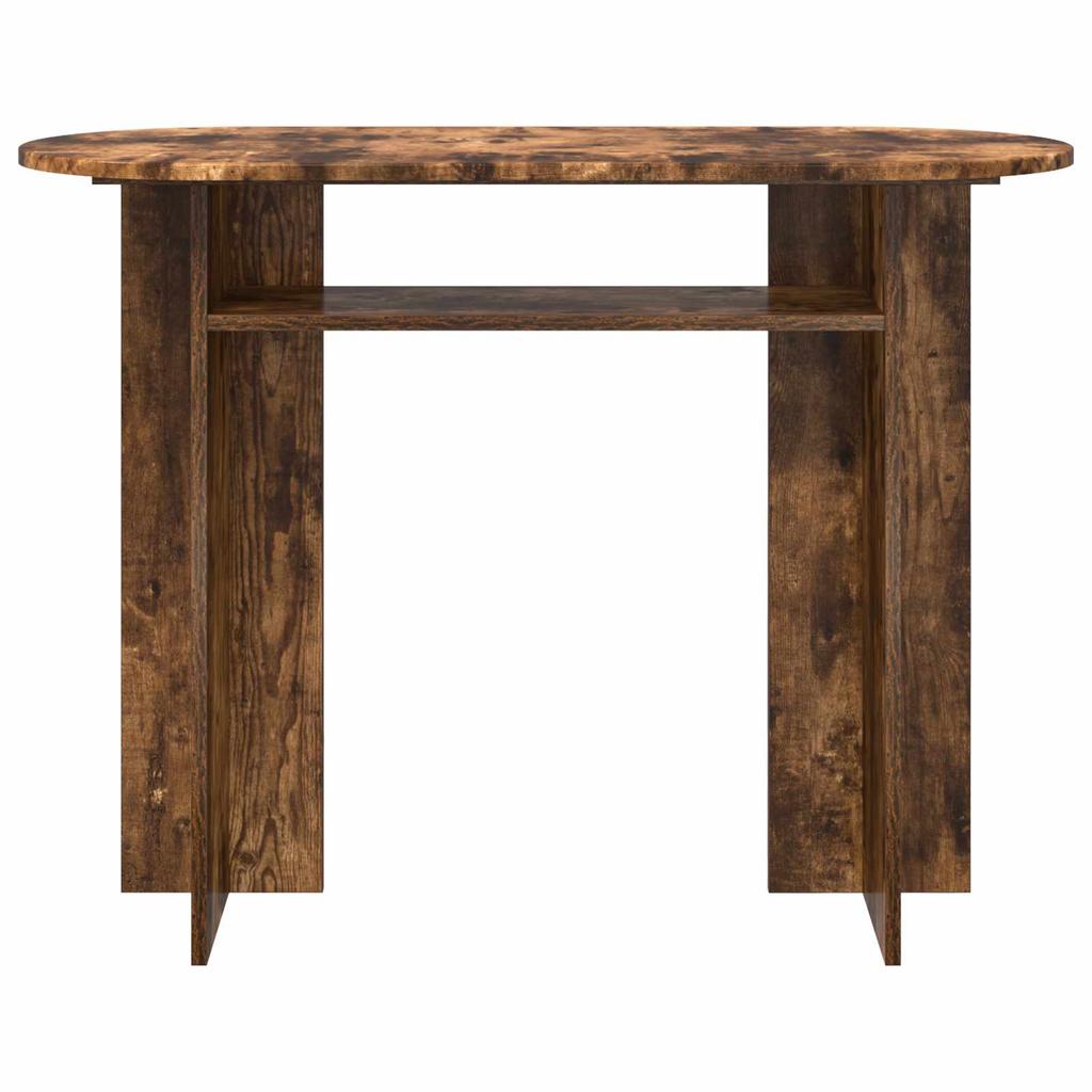 Console Table with Storage Smoked Oak Finish 100 x 39.5 x 75 cm