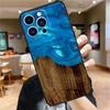 Traveler Protective Wood Resin Case For iPhone 17 15 14 13 12 11 16 Pro Max Mini Plus 16e 17 Air Bumper Cover Accessories