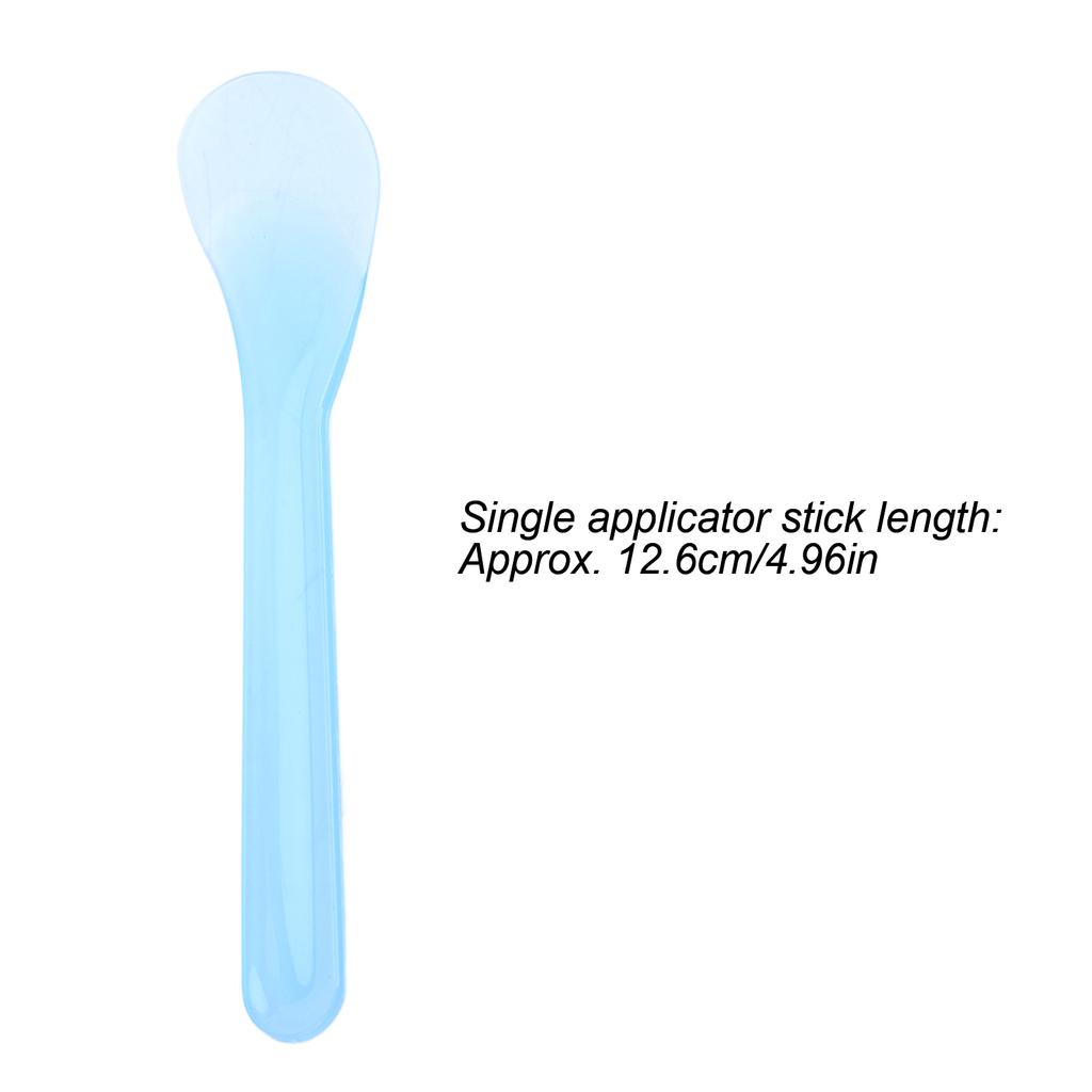 100pcs Cosmetic Spatula Plastic Disposable Hair Removal Cream Tattoo Repair Cream Spatula Blue