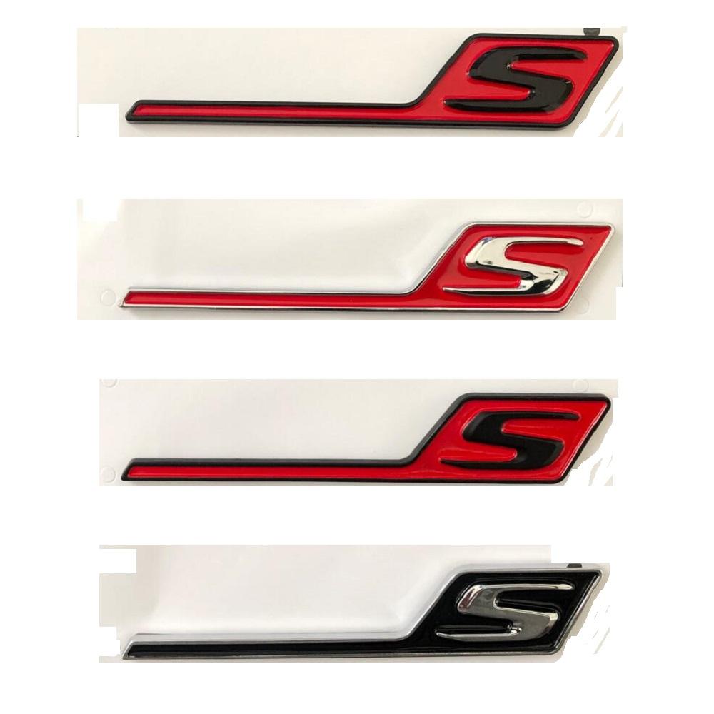 Emblemi Lunghi per Bagagliaio Lettere Rosse Nero Cromo per Mercedes Benz A45s CLA45s C63s E63s CLS63s S63s GLE63s GLC63s GLA45s GT63s MU8