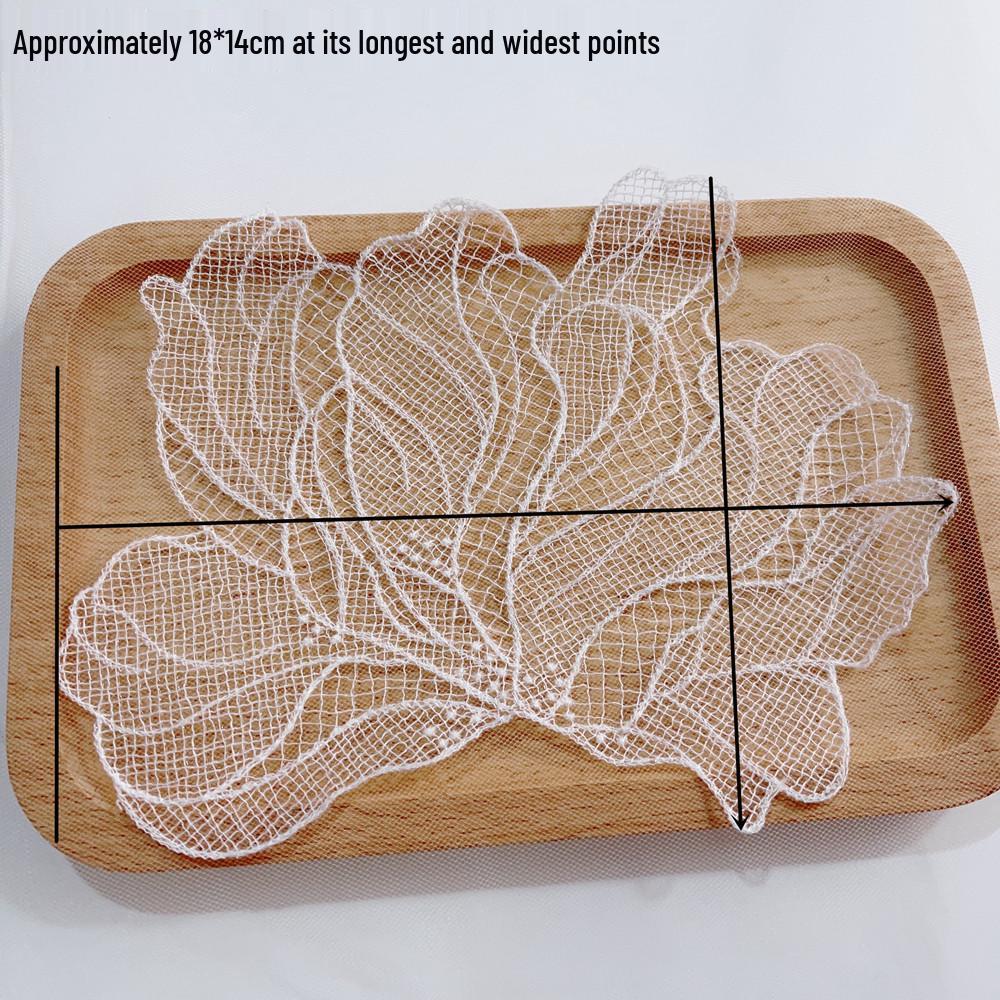 European Floral Lace Fabric Applique: 3D Flower Design Skirt Decoration Accessory