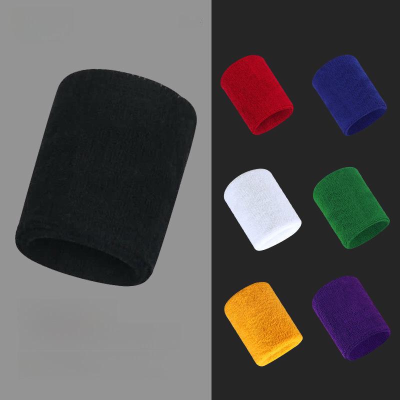 Solid Color Sweat-Absorbing Wristband for Sports & Fitness