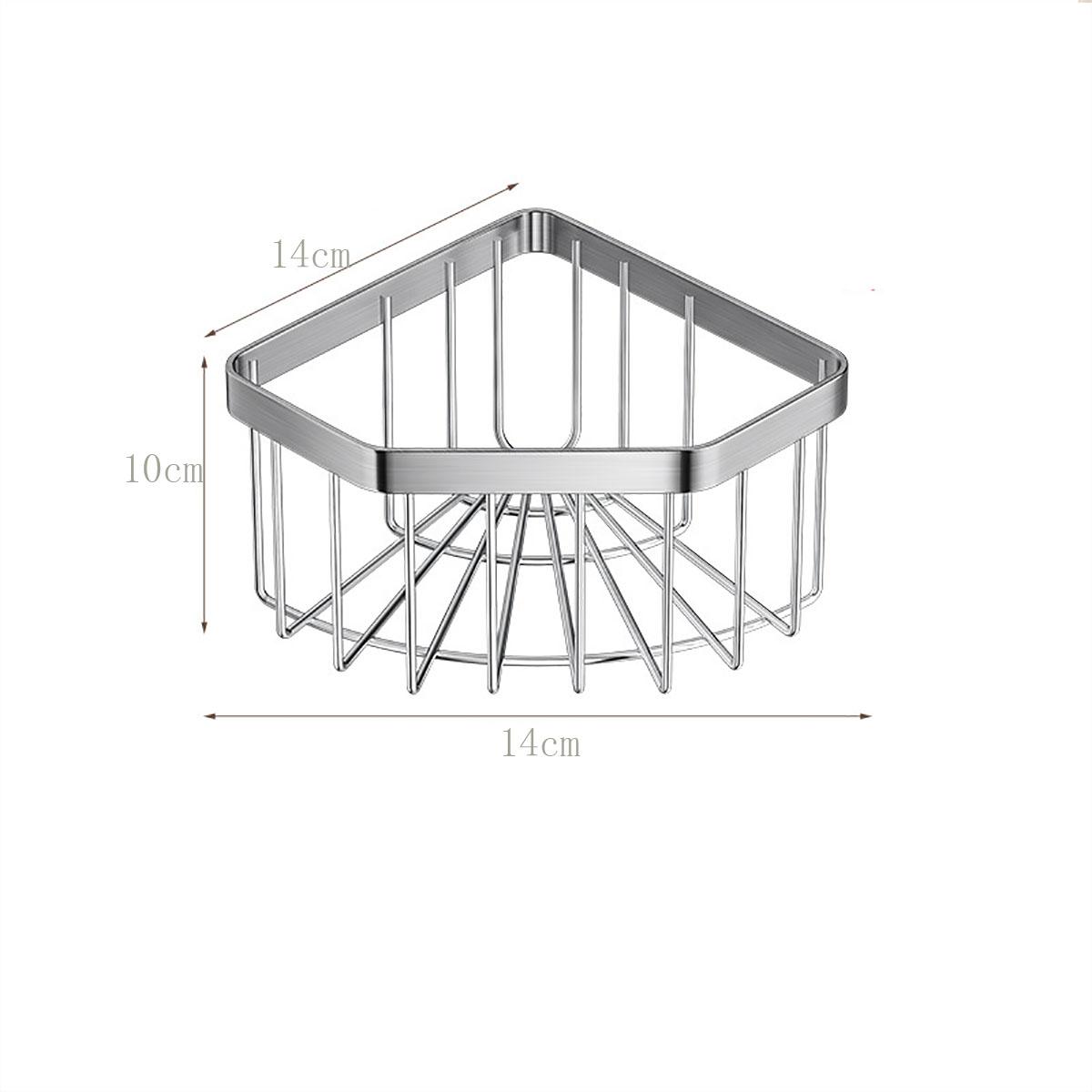 

Корзина для хранения губок из нержавеющей стали для кухонной мойки, полка для хранения в ванной комнате, неперфорированная треугольная полка для слива