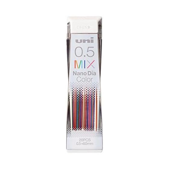 Mitsubishi Pencil NanoDia Color Erasable Color Lead 0.5 Mix, 10 Pcs - U05202NDCMIX | Erasable, Rewritable, Break-Resistant, Vibrant Colors for