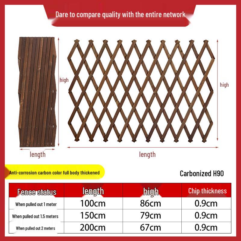 Outdoor Preservative Wood Fence Trellis for Garden, Courtyard, or Balcony Decoration