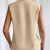 Summer New Pleated V-neck Solid Loose Shirt Women Sleeveless Elegant Casual Woman Blouse Vintage Fashion Office Lady Plus Size Blouses Tops 24716
