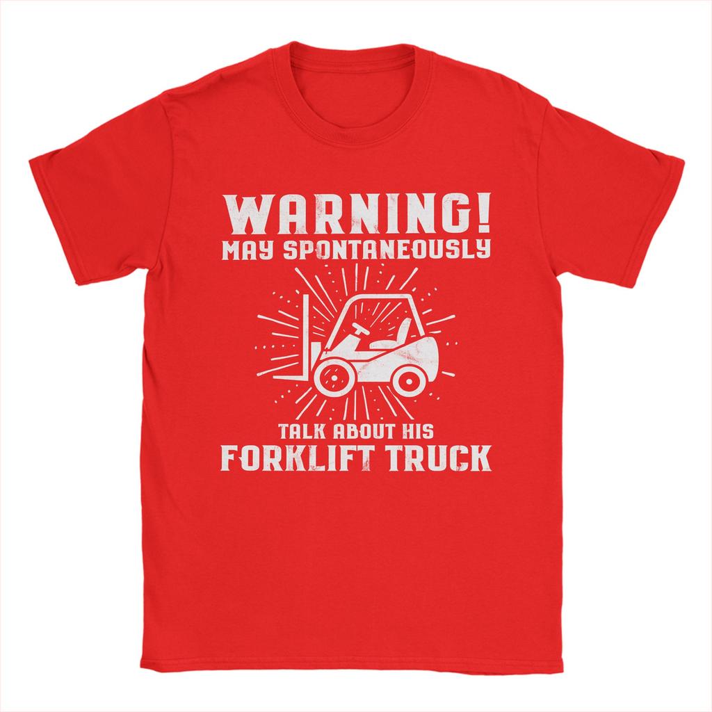 Unisexs Womens Forklift Certified Funny Forklift Driver Operator T Shirt 100 Cotton Printed TShirt Top Clothing