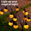 Halloween Solar Pumpkin Garden Lights Outdoor Waterproof Orange Ghost Lights Garden Yard Terrace Holiday Horror Decorations