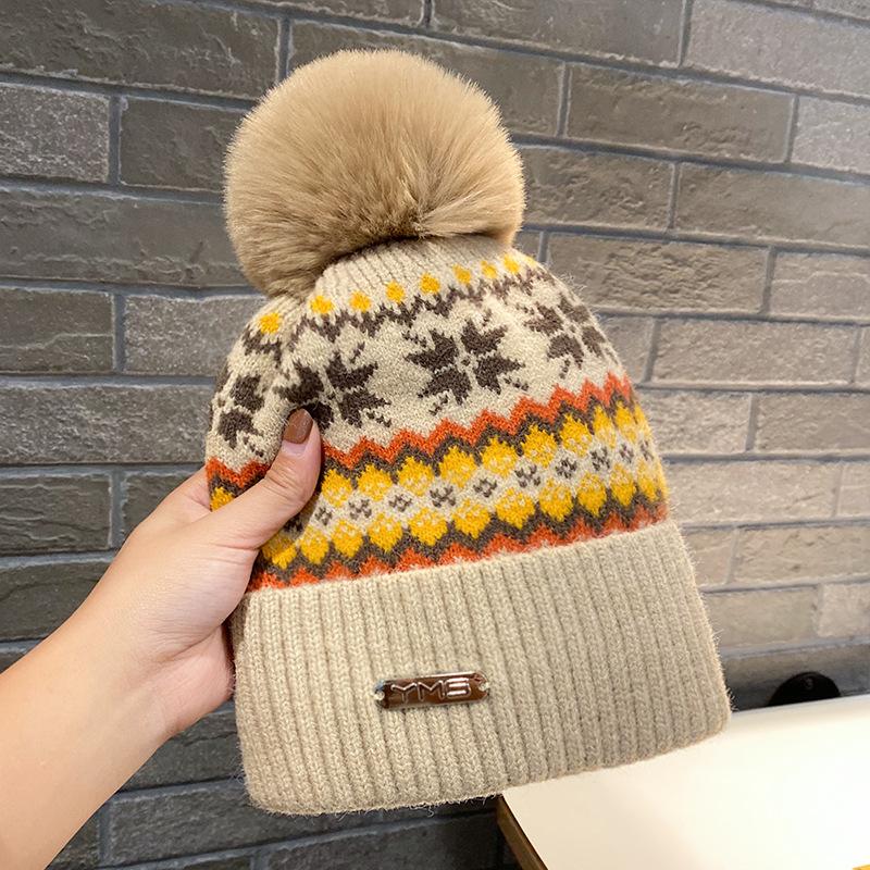 Luer for kvinne mann vinter strikket varme duskhatter jenter stripe kasjmir luer dame utendørs tykk lue femme