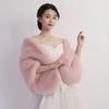 Imitation Fur Shawl Women's Autumn and Winter Imitation Mink Hair Fox Fur Collar Dress Cheongsam Cape Short Coat Tide