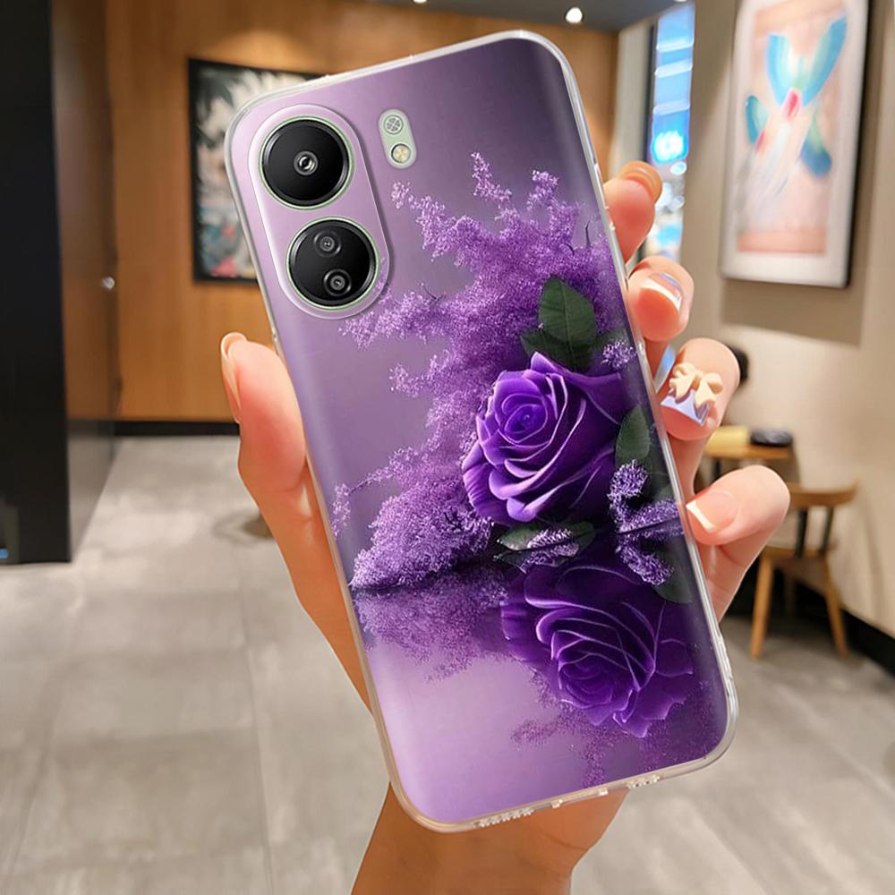 Pour Poco C65 Coque Silicone TPU Souple Mignon Lapin Léger Coque Arrière Pour Xiaomi POCO C 65 4G pocoC65 Léger Funda Coque