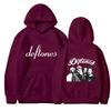 Deftones Hoodie Rote Rockband Merch Nu Metal Grunge Y2K Streetwear Unisex Langarm mit Bandfoto-Aufdruck