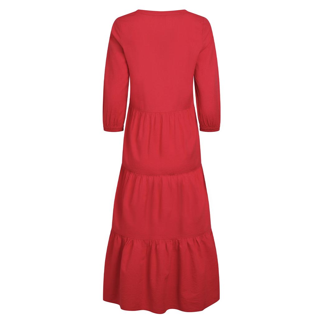 Weird Fish Womens/Ladies Margo Seersucker Tiered Midi Dress