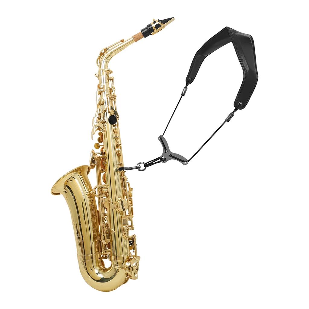 Tracolla per Sassofono Sling a Spalla per Sassofono Collo Cinghie Regolabili Imbracatura Cintura Metallica per Sassofono Contralto Accessori Imbottiti Laccio con Moschettone